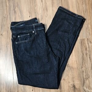 Lucky Brand 221 Straight Dark Blue Men's Jeans Size 34X32
